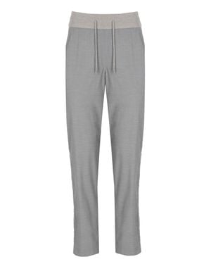 Panicale Wool-Blend Embellished Straight-Leg Pants - Gray