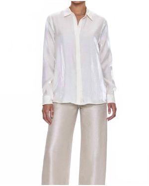 Pistola Tilda Shimmer Button Down Shirt - White