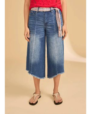 Fdj Loose Mid-Rise Hi-Low Crop Jeans - Blue