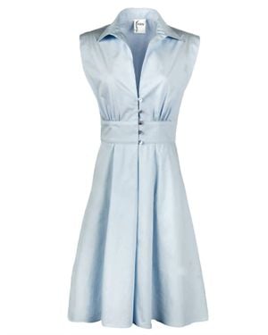 Finley Ladylike Shirt Dress - Blue