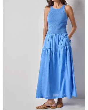 Lilla P Smocked Bodice Maxi Dress - Blue