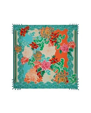 Johnny Was Edenia Silk Scarf - Green