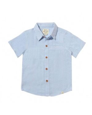Me & Henry Boy's Newport Woven Shirt - Blue