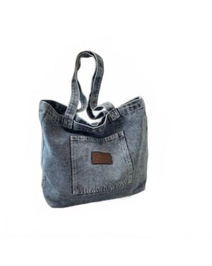 Dipped Shop Washed Denim Shoulder Bag - Blue