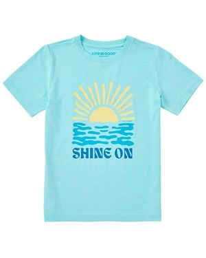 Life Is Good. Life Is Good Crusher T-Shirt - Blue
