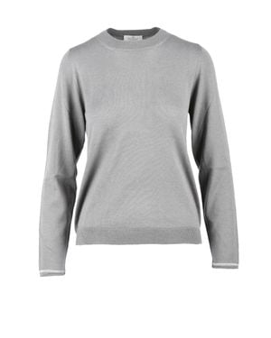 Panicale Under Jacket Sweater Wool Silk - Gray