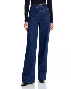 PAIGE Sasha Jeans With Novelty Patch Pockets - Blue