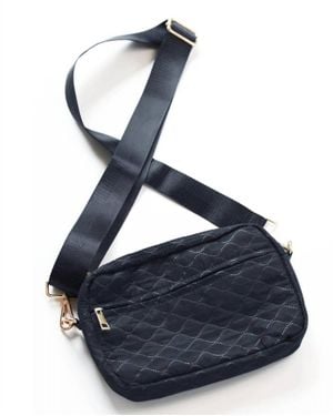 FUNKY MONKEY Sophie Quilted Crossbody Bag - Blue