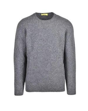 Drumohr Minimalist Wool Crewneck Sweater - Gray