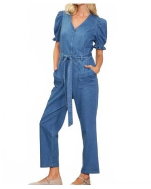 Skies Are Blue Catalina Jumpsuit - Blue