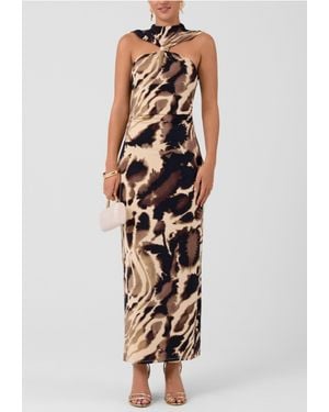 Rachel Roy Pricilla High Neck Midi Dress - Multicolor