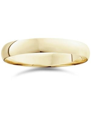 Pompeii3 4Mm Plain High Polish Wedding Band Ring 14K Size Selectable - Metallic
