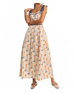 Davi & Dani Sleeveless Maxi Sundress - Natural