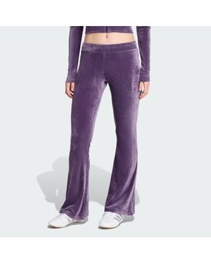 adidas Essentials Velvet Flared Legging - Purple