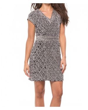 Parker Black Serena Beaded Mini Dress - Gray