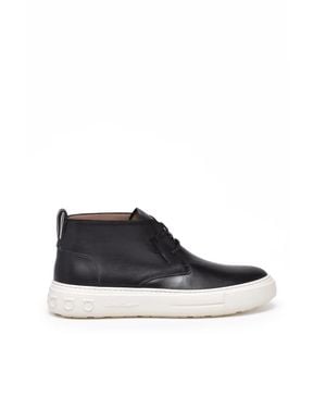 Ferragamo Leather Montgomery Clark Sneakers - White