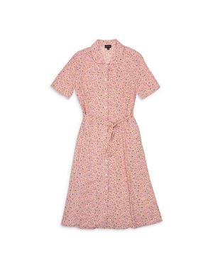 CALLIPYGIAN Floral Button Tie Dress - Pink