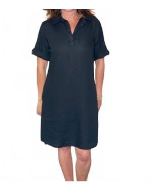 Pure Amici Linen Mini Dress - Blue