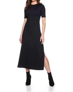 Susana Monaco Crew Midi Dress - Black