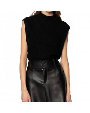 Sanctuary City Sweater Shell Top - Black