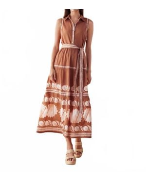 Omika Emeline Midi Dress - Brown