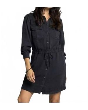 Thread & Supply Edna Mini Shirt Dress - Black