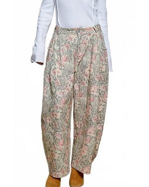 Pol Crafted Textured Allover Print Woven Wide Leg Pants - Multicolor