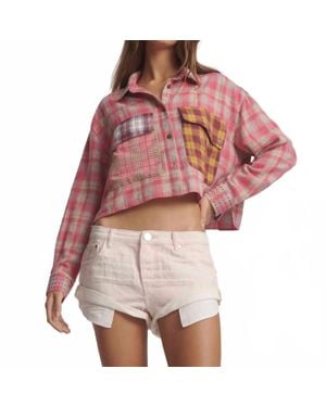 One Teaspoon Bandits Low Waist Denim Shorts - Red