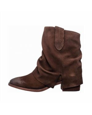Antelope Tarah Slouchy Suede Ankle Boots - Brown