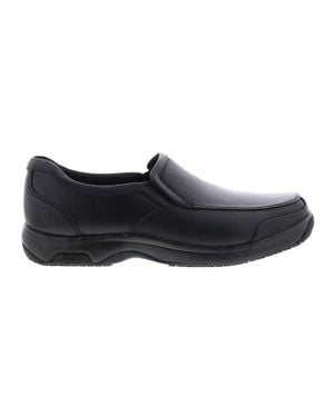 Dunham Battery Park Service Leather Slip-On Shoe - Black