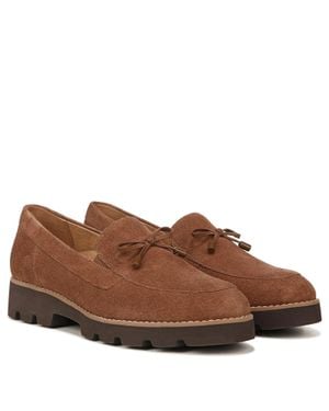 Vionic Charm Finley Loafer Monks Robe Suede Slip On Shoes Rhs9041 - Brown
