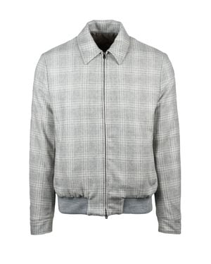 Luigi Borrelli Napoli Light Wool-Cashmere Aviator Jacket - Gray