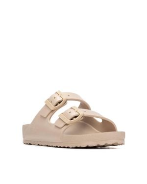 Xti Footbed Rubber Double Strap Sandals - Natural
