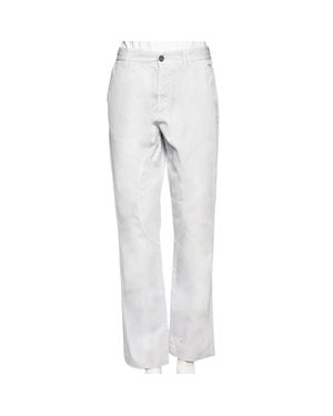 Roberto Cavalli Pale Lilac Denim Biker Jeans - White