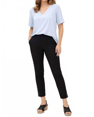 I TOUCH Bengaline Pull On Ankle Pant - Black