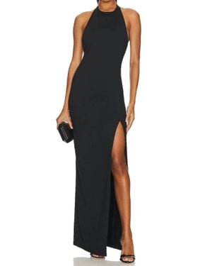 Susana Monaco Open Back Halter Cocktail Dress - Black