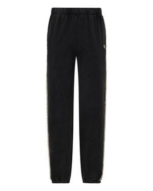 Philipp Plein Cotton Sweatpants Strass - Black