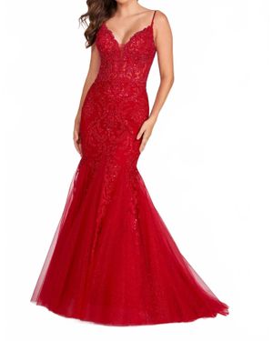 Ellie Wilde Plunge Back Maxi Dress - Red