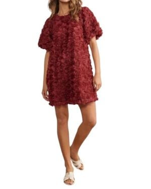 In February Ribbon Mini Dress - Red