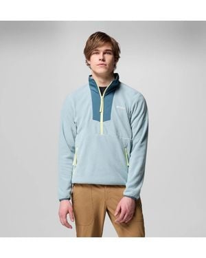 Columbia Sequoia Grove Jacket Fleece Half Zip Long Sleeve Jax297 - Blue