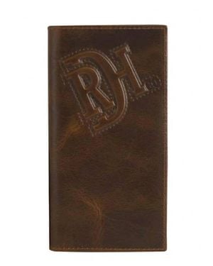 Red Dirt Hat Co. Genuine Leather Raised Logo Rodeo Wallet - Brown
