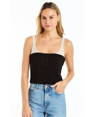 Drew Moon Tank Top - Black