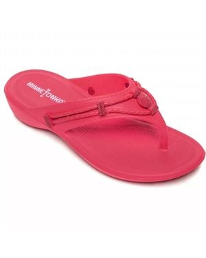 Minnetonka Silverthorne Prism Flip Flops - Red