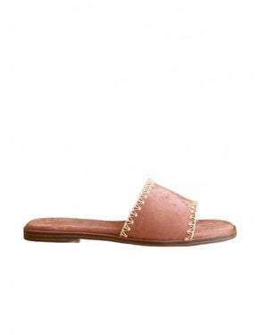Oasis Society Emmie Border Stitch Summer Sandals - Brown
