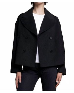 Velvet By Graham & Spencer Westwood 06 Wool Peacoat - Black
