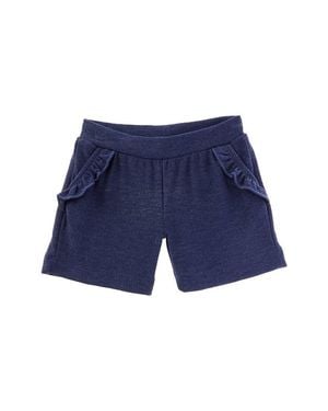 Chaser Brand Cozy Knit Ruffle Short - Blue