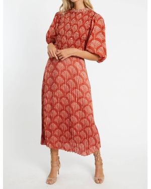 Caballero Lucille Pleated Skirt - Red