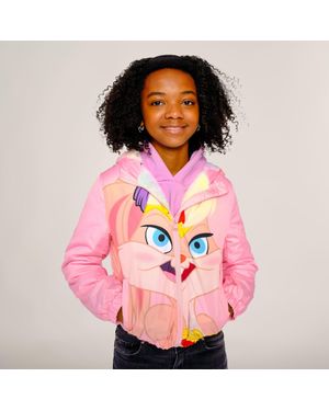 Members Only Girl's Midweight With Fur Lining Jacket - Pink