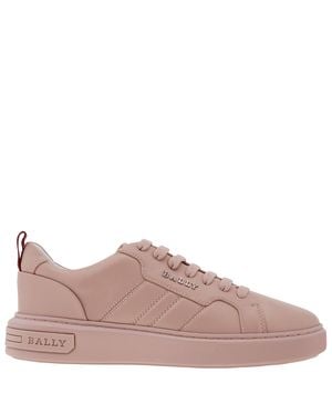 Bally Maxim Leather Low-Top Sneakers, Brand Size 37 Us Size 6.5 - Pink