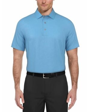 PGA TOUR Airflux Mesh Golf Polo Shirt - Blue